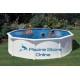 PISCINA FUORITERRA FIDJI TONDA 4,60 M. ALTEZZA MT. 1,20 IN ACCIAIO FINITURA BIANCO