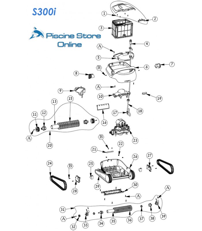 PULITORE PISCINA AUTOMATICO DOLPHIN S 300I