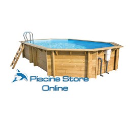 Piscina fuori terra in legno ottagonale WEVA