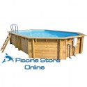 Piscina fuori terra in legno ottagonale WEVA