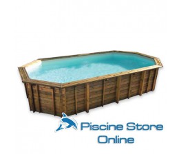 Piscina fuori terra in legno ottagonale ONDA