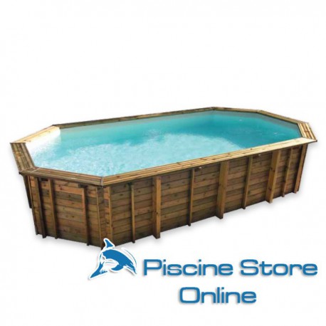 Piscina fuori terra in legno ottagonale ONDA