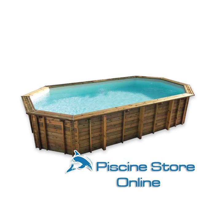 Piscina fuori terra in legno ottagonale ONDA