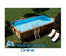 Piscina fuori terra in legno rettangolare NIAGARA