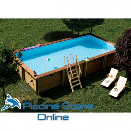 Piscina fuori terra in legno rettangolare NIAGARA