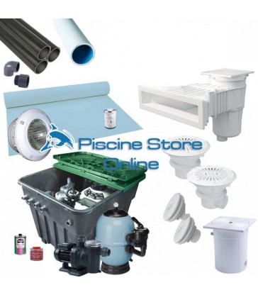 Piscina interrata kit Piscina Skimmer fino a 40 M³ - 25 MQ.