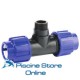 Raccordo a T a compressione in PP 90° e filetto maschio