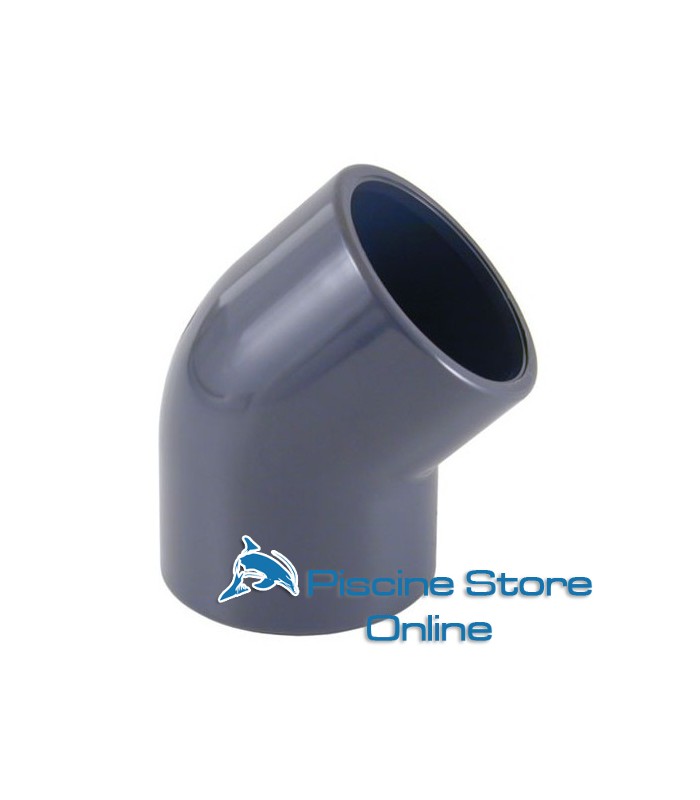 Gomito in pvc 45° incollaggio