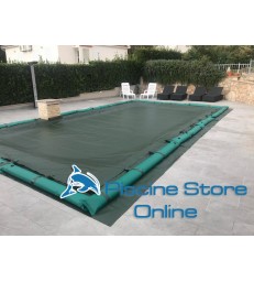 copertura invernale piscina impermeabile con salamotti perimetrali