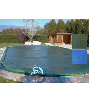 Copertura piscina ovale impermeabile COVER UP 240 GR con salamotti