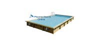 Piscina fuori terra in legno rettangolare LINEA