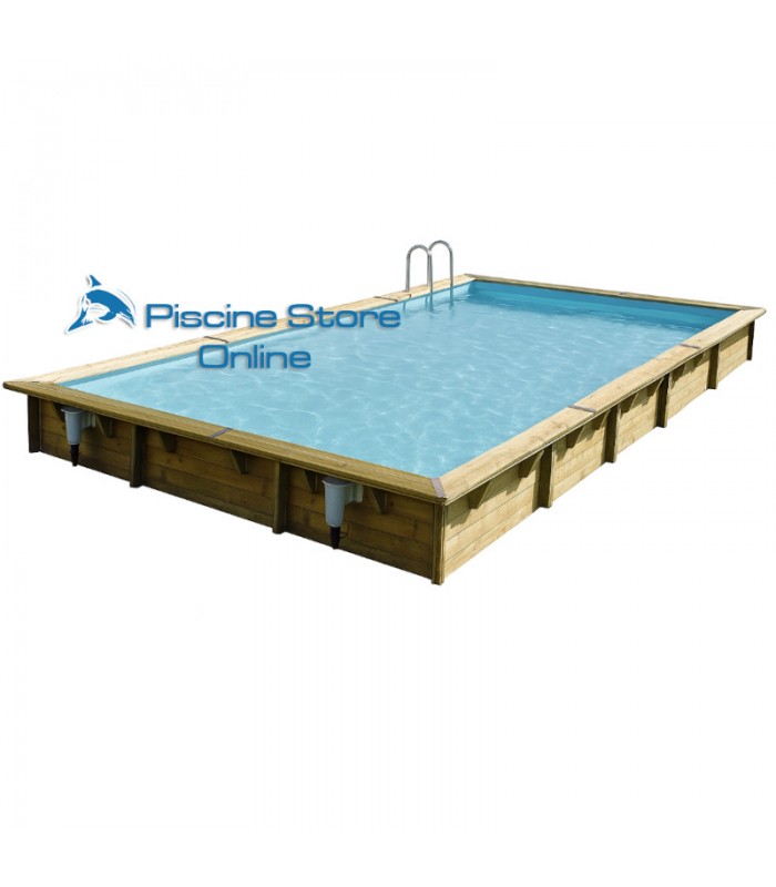 Piscina fuori terra in legno rettangolare LINEA
