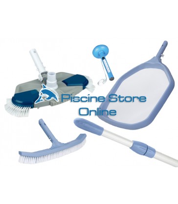 Kit pulizia K7 aspirafango ovale + retino di superficie e spazzola di fondo