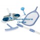 Kit pulizia piscine K6 aspirafango ovale + retino e spazzola di superficie