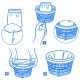 NET'SKIM prefiltro usa e getta per cestello skimmer