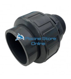 Bocchettone PVC con ghiera e filetto maschio BSP