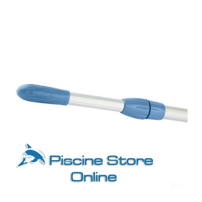 MANICO TELESCOPICO PISCINA SHARK M. 2,4 - 4,8 IN ALLUMINIO