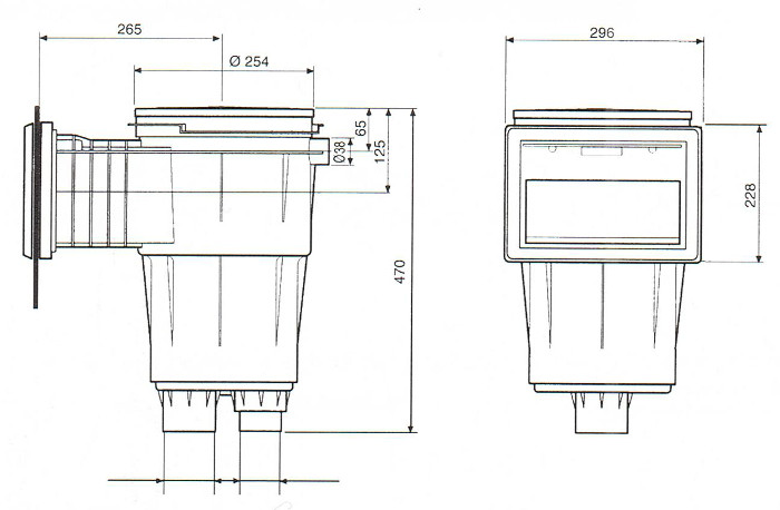 skimmer bocca standard 17, L 11309