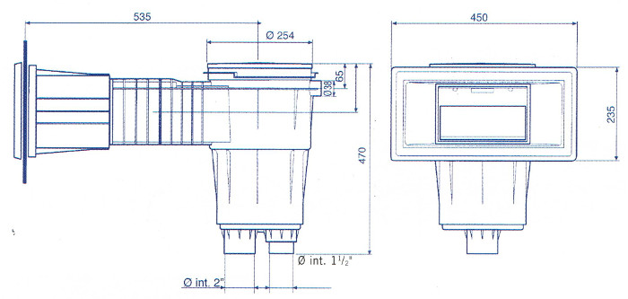 SKIMMER CON BOCCA AMPIA E PROLUNGA 11313