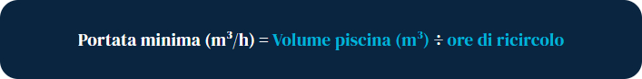 come calcolare la portata di una pompa per piscina