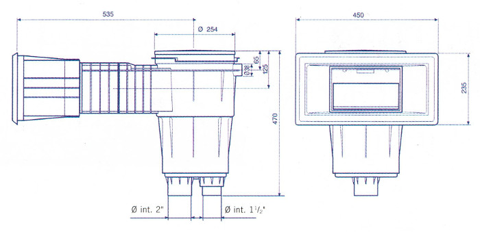 skimmer bocca larga e prolunga