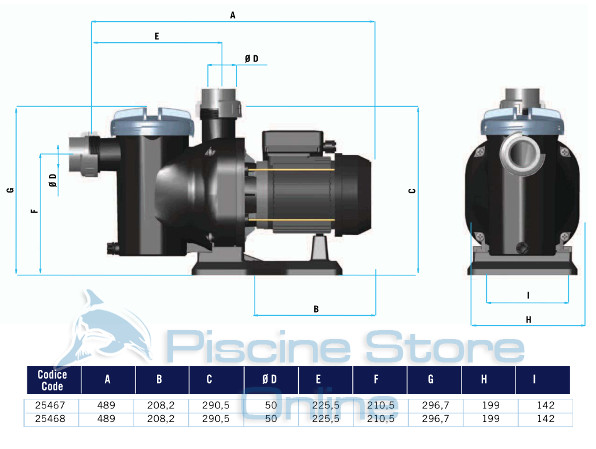 pompa filtrazione piscina astral sena 1,25 h
