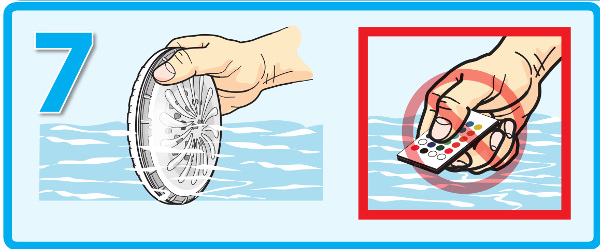 telecomando faretto rgb piscina fuori terra